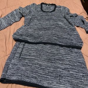 Grey and black 2 piece sweater skirt